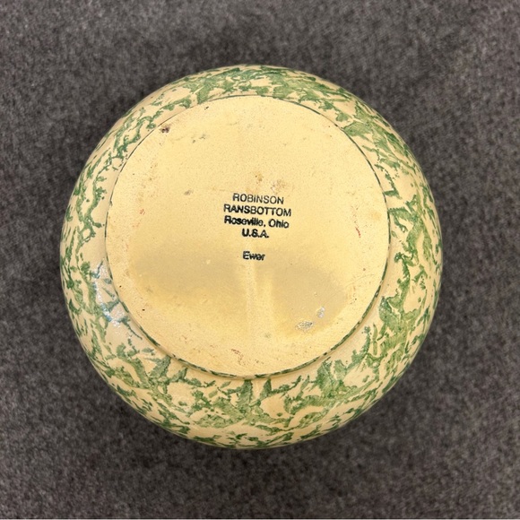 Vintage Robinson Ransbottom Spongeware Pottery Pitcher Jug - Picture 7 of 13